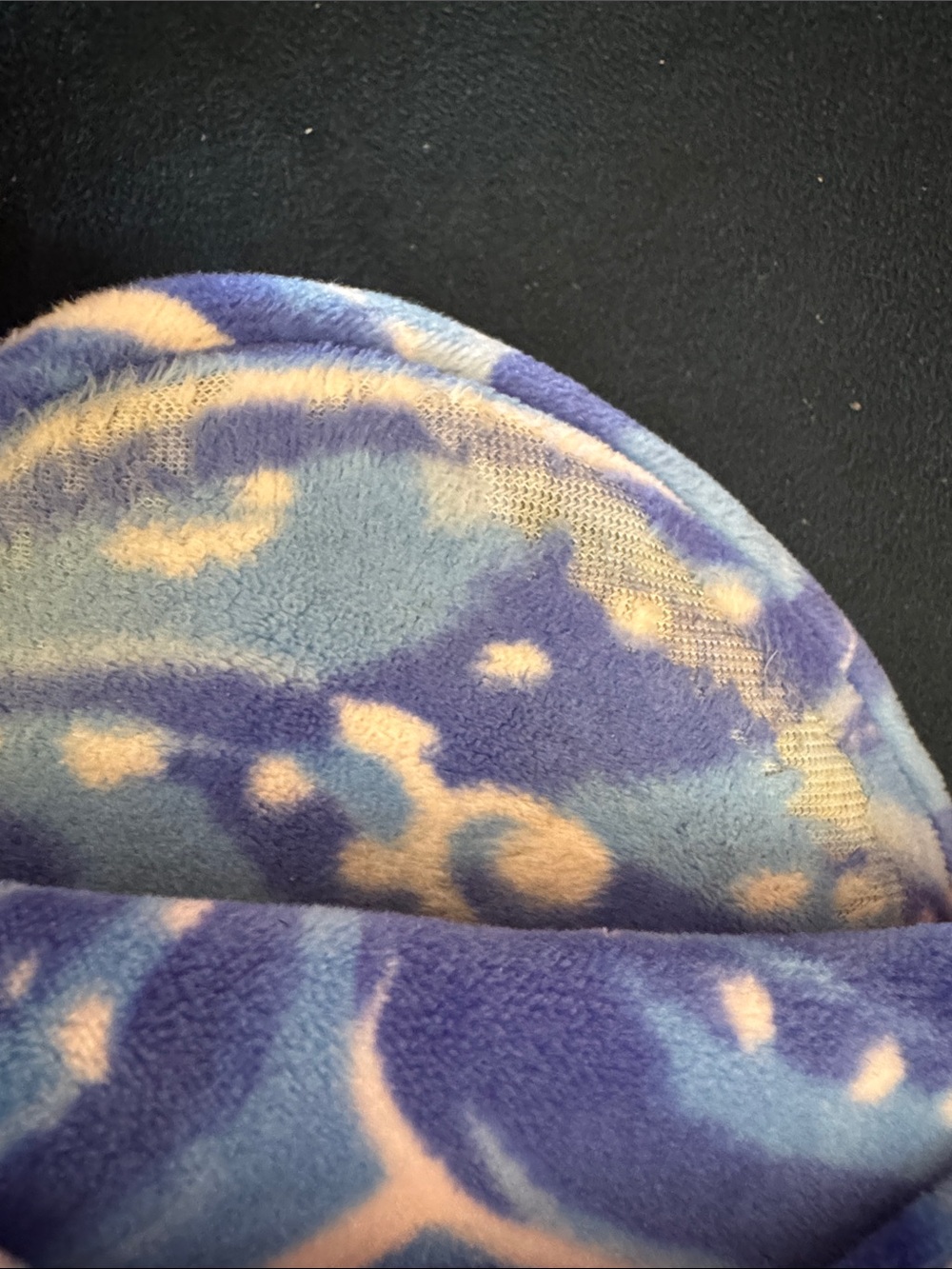 Blue Patterned Knot Slide Slippers - Picture 5 of 6